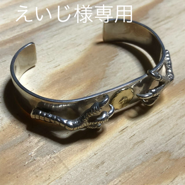 goro's - ゴローズ 銀爪ダブル金メタル付きバングルSサイズ