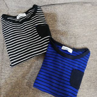 シマムラ(しまむら)の【しましま様専用】ボーダー長袖Tシャツ*Size130.120 2枚セット♡(Tシャツ/カットソー)