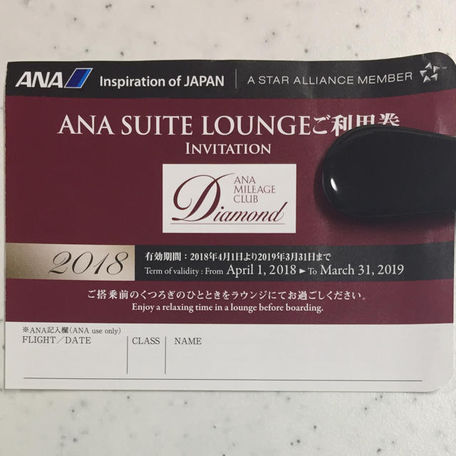 ANA(全日本空輸)(エーエヌエー(ゼンニッポンクウユ))のANA SUITE LOUNGE ラウンジ ご利用券 １枚 チケットの施設利用券(その他)の商品写真