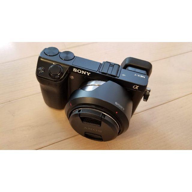 SONY(ソニー)のソニーNEX-7 （本体、18-55mmズームレンズキット） スマホ/家電/カメラのカメラ(ミラーレス一眼)の商品写真