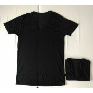ヒートテック　Vネック　二枚セット　黒(Tシャツ/カットソー(半袖/袖なし))