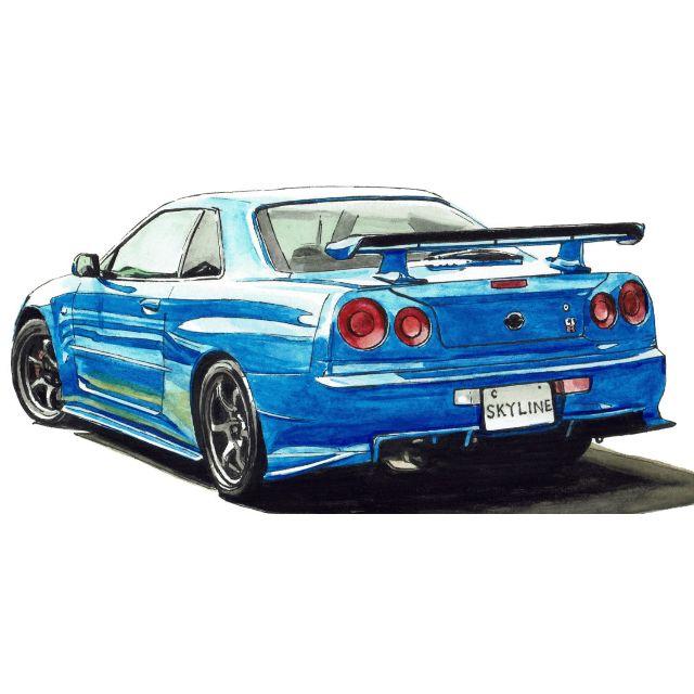 NC-709 R34/IMPUL GTR限定版画 直筆サイン額装●作家 平右ヱ門 2