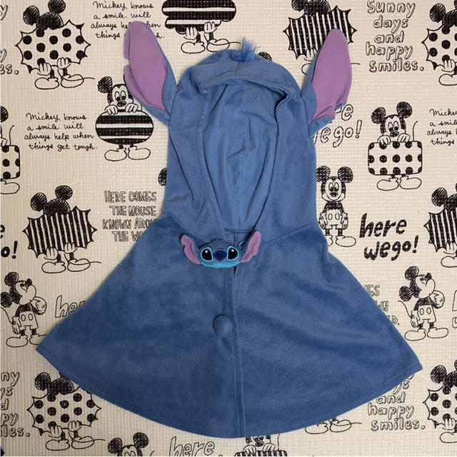 Disney(ディズニー)の子ども用♡スティッチポンチョ キッズ/ベビー/マタニティのベビー服(~85cm)(ジャケット/コート)の商品写真