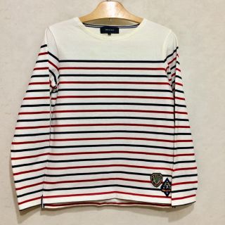 シップスジェットブルー(SHIPS JET BLUE)のシップスジェットブルー ボーダー カットソー Sサイズ ワッペン付(Tシャツ/カットソー(七分/長袖))