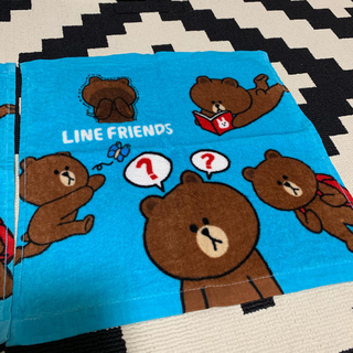 LINE FRIENDS ライン ブラウン ハンドタオル 2セット(タオル)