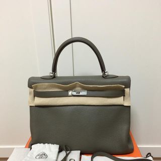 エルメス(Hermes)のエルメス ケリー 内縫 35 エタン シルバー金具 (ハンドバッグ)