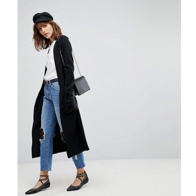 ZARA(ザラ)のStradivarius ポケットファー付カーディガン レディースのジャケット/アウター(ニットコート)の商品写真