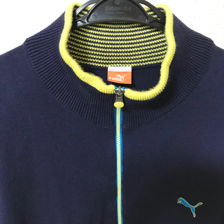 プーマ(PUMA)のLサイズ PUMA プーマゴルフ メンズセーター 青色×黄色 保管品(ニット/セーター)
