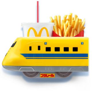 マクドナルド(マクドナルド)のドリンク＆ポテトホルダー ドクターイエロー(キャラクターグッズ)