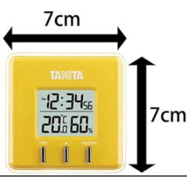 TANITA(タニタ)のHawk様専用 タニタ デジタル温湿度計 TT-550 イエロー インテリア/住まい/日用品のインテリア/住まい/日用品 その他(その他)の商品写真