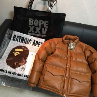 アベイシングエイプ(A BATHING APE)の【新品/正規品】2018年モデル Bape25周年 シープスキンダウン 即完売(ダウンジャケット)