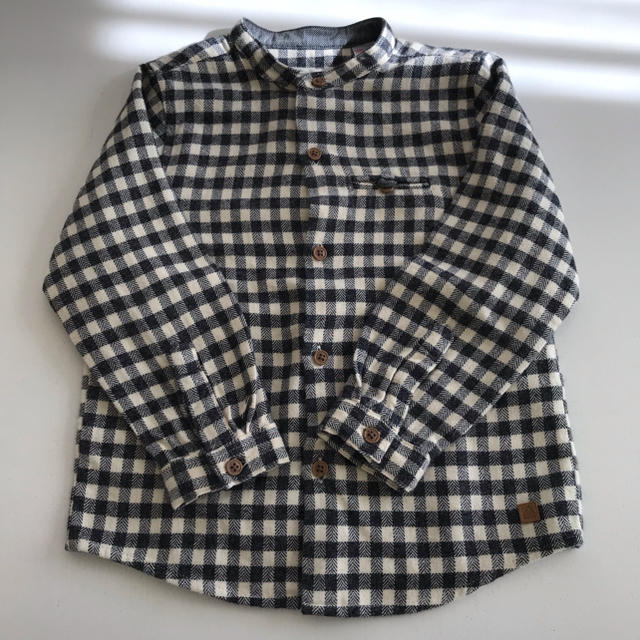 ZARA KIDS(ザラキッズ)の新品ZARA KIDSギンガムチェックシャツ キッズ/ベビー/マタニティのキッズ服男の子用(90cm~)(Tシャツ/カットソー)の商品写真