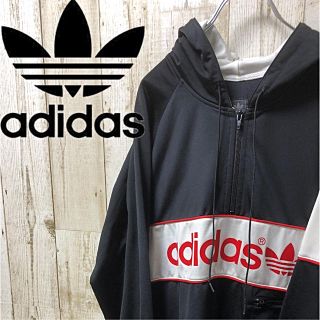 アディダス(adidas)の【激レア】adidas アディダス プルオーバー パーカー M ビックロゴ  (パーカー)