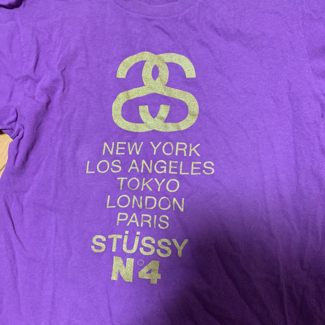 STUSSY(ステューシー)のstussy Tシャツ パープル Sサイズ メンズのトップス(Tシャツ/カットソー(半袖/袖なし))の商品写真