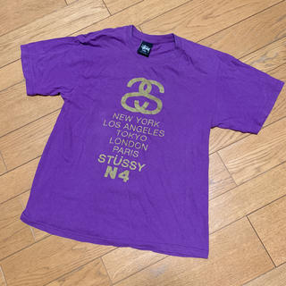 ステューシー(STUSSY)のstussy Tシャツ パープル Sサイズ(Tシャツ/カットソー(半袖/袖なし))