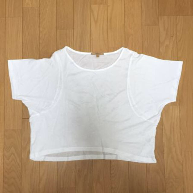 ZARA(ザラ)のホワイト インナー＆カットソー レディースのトップス(Tシャツ(半袖/袖なし))の商品写真