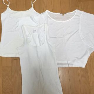 ザラ(ZARA)のホワイト インナー＆カットソー(Tシャツ(半袖/袖なし))