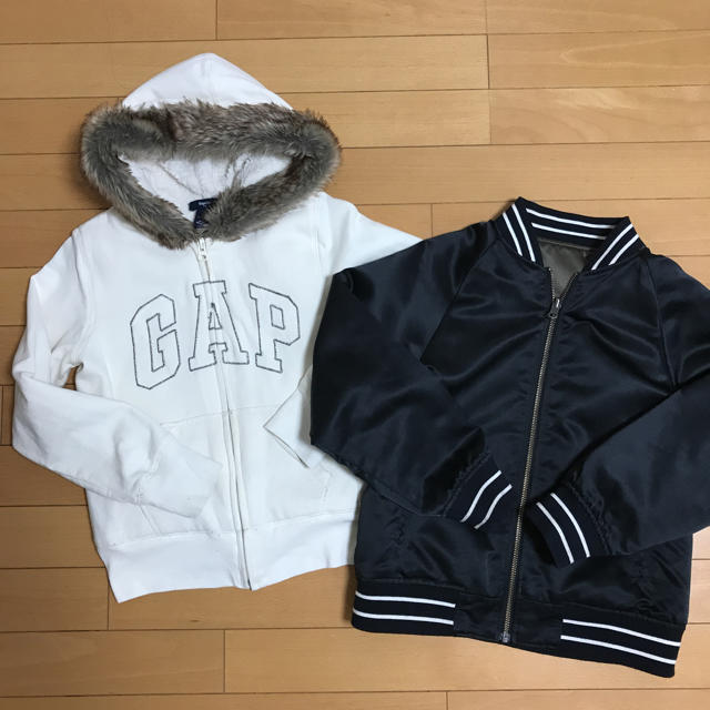 GAP Kids(ギャップキッズ)のパーカー&ma-1 ブルゾン☆140 キッズ/ベビー/マタニティのキッズ服女の子用(90cm~)(ジャケット/上着)の商品写真