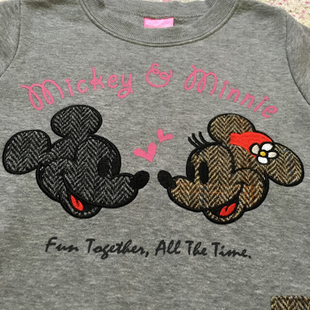 Disney(ディズニー)のミッキー&ミニー トレーナー 110センチ キッズ/ベビー/マタニティのキッズ服女の子用(90cm~)(Tシャツ/カットソー)の商品写真