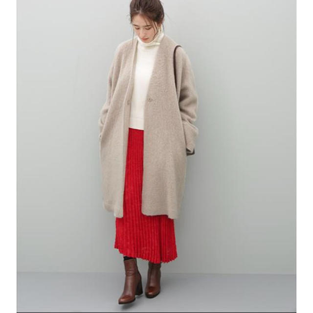 最安挑戦! ADAM ET ROPE´|モヘヤシャギーノーカラーコート