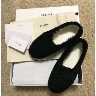 セリーヌ(celine)の表参道店購入！セリーヌcelineコージースリッパ 黒(スリッポン/モカシン)