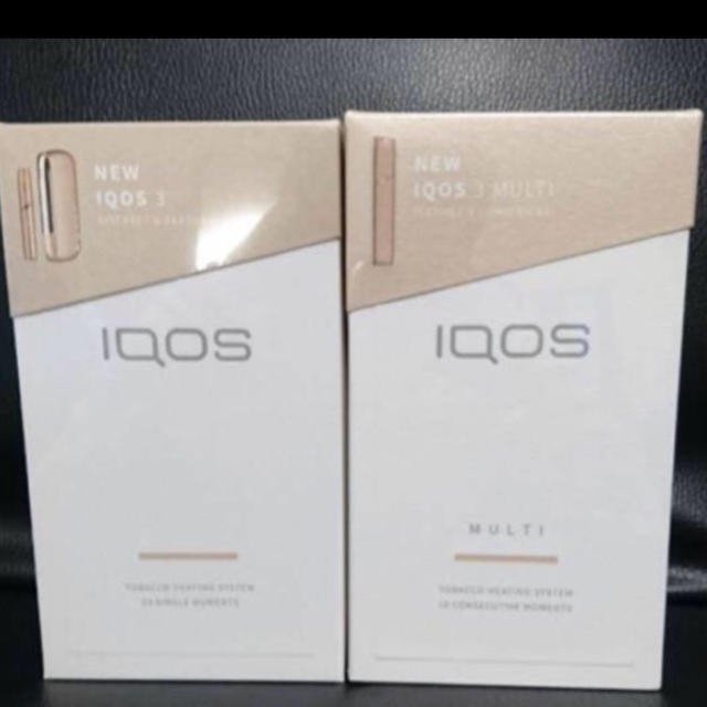 IQOS(アイコス)のQOS 3 + IQOS 3 MULTI ブリリアントゴールド12 セット メンズのファッション小物(タバコグッズ)の商品写真