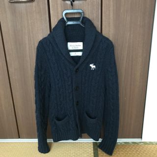 アバクロンビーアンドフィッチ(Abercrombie&Fitch)のアバクロ  ショールニットカーディガン(カーディガン)