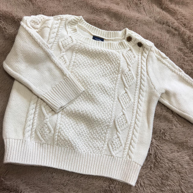 babyGAP(ベビーギャップ)のベビーギャップ コットンセーター キッズ/ベビー/マタニティのキッズ服女の子用(90cm~)(ニット)の商品写真