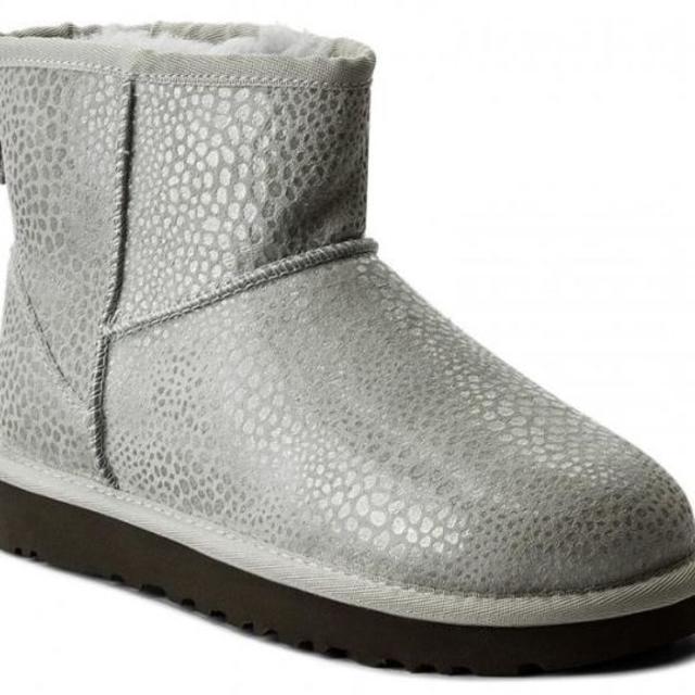 新品 UGG CLASSIC MINI GLITZY アグ GRAY 6(23)