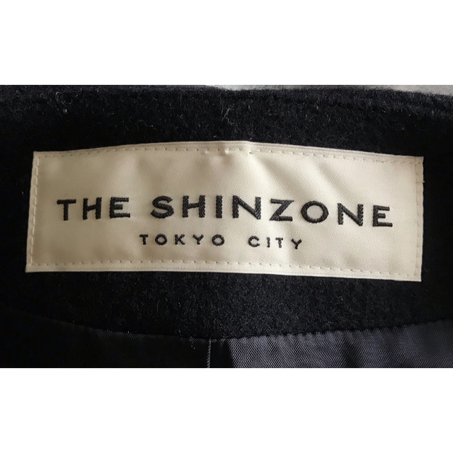 Shinzone(シンゾーン)のTHE SHINZONE☆ノーカラー　ウールコート☆ネイビー☆シンゾーン レディースのジャケット/アウター(その他)の商品写真