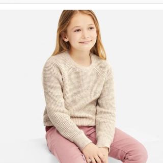 ユニクロ(UNIQLO)のユニクロキッズワッフルセーター(ニット)