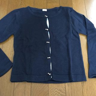 ジーユー(GU)の最終 SALE!GU☆カーディガン130 紺色  USED(カーディガン)