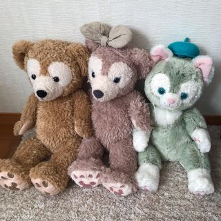 ディズニー(Disney)のDuffy and Friends ぬいぐるみ S 3体セット(ぬいぐるみ)