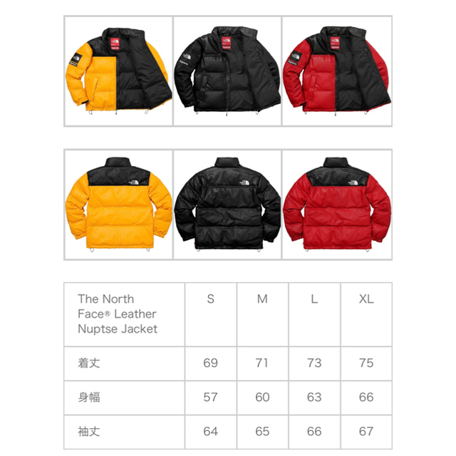 Supreme 限定 supreme ジャケット/アウター the m north ダウンジャケット nuptse nuptse レザー