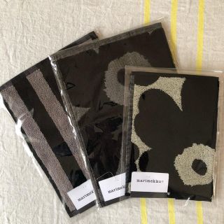 マリメッコ(marimekko)のマリメッコ  ミニタオル ハンドタオル ウニッコ カクシライタア　3枚セット(ハンカチ)