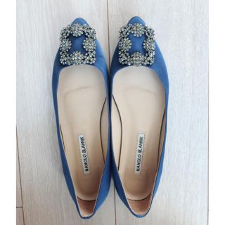 マノロブラニク(MANOLO BLAHNIK)のマノロブラニク ハンギシ 38(バレエシューズ)