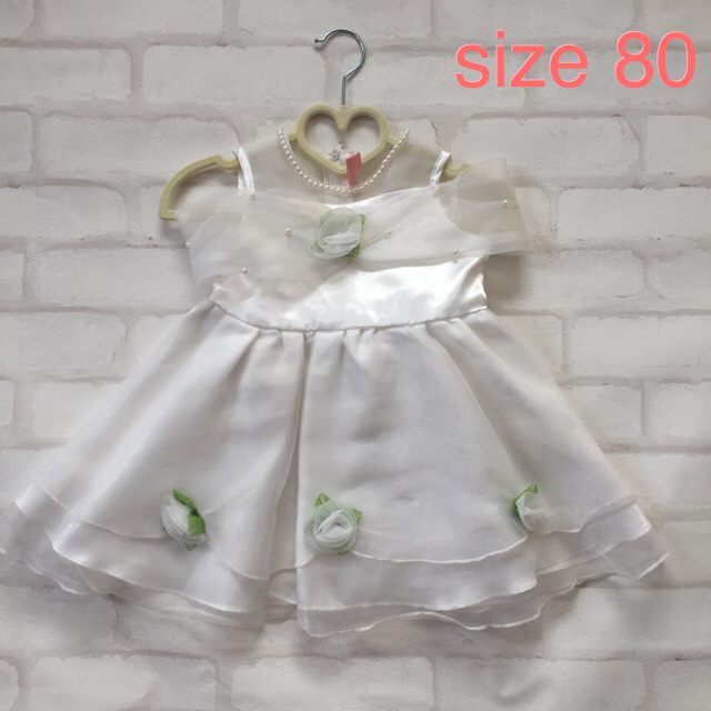 ドレス☆size80  結婚式やお誕生日に キッズ/ベビー/マタニティのベビー服(~85cm)(セレモニードレス/スーツ)の商品写真