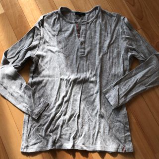 バーバリー(BURBERRY)のバーバリー メンズヘンリーコットンカットソー グレー(Tシャツ/カットソー(七分/長袖))