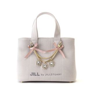 ジルバイジルスチュアート(JILL by JILLSTUART)のジュエルリボントートグレー新品未使用小さいサイズ(トートバッグ)