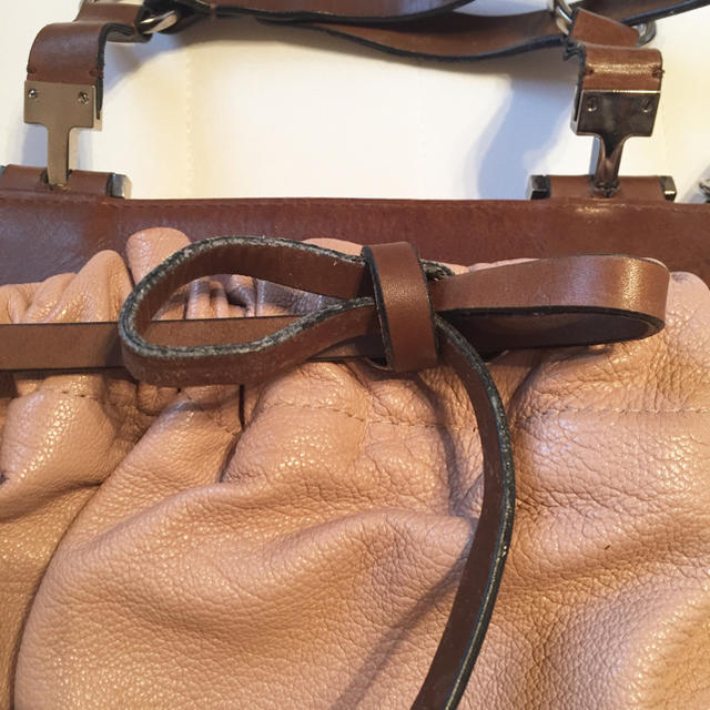 MARNI マルニ 2way レザーバッグ ピンクベージュ ショルダーバッグ