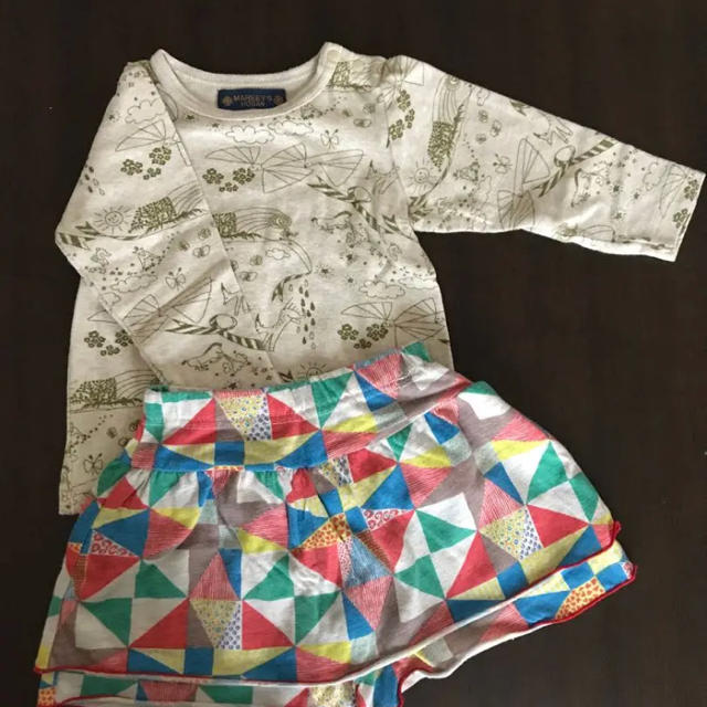 MARKEY'S(マーキーズ)の美品 マーキー 長袖 キュロット セット 90 キッズ/ベビー/マタニティのキッズ服女の子用(90cm~)(スカート)の商品写真