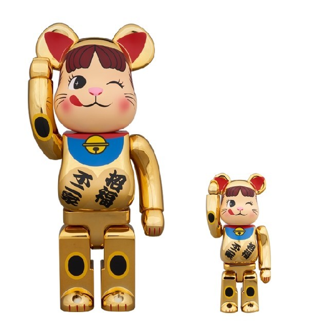 MEDICOM TOY(メディコムトイ)のBE@RBRICK 招き猫 ペコちゃん 金メッキ 弐 100％ ＆ 400％

 エンタメ/ホビーのフィギュア(その他)の商品写真