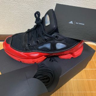 ラフシモンズ(RAF SIMONS)のRAF SIMONS×Adidas Ozweego II スニーカー☆黒＆赤(スニーカー)