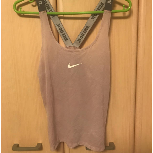 NIKE(ナイキ)のNIKE トレーニングタンクトップ ピンク×グレー レディースのトップス(タンクトップ)の商品写真