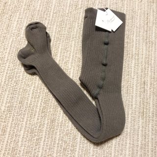 ボンポワン(Bonpoint)のボンポワン 17AW リブタイツ トープ 2ans 新品(靴下/タイツ)