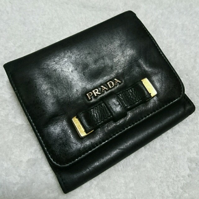 PRADA(プラダ)のPRADA本物 レザー財布 メンズのファッション小物(折り財布)の商品写真