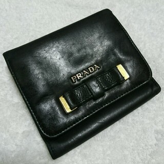 プラダ(PRADA)のPRADA本物 レザー財布(折り財布)