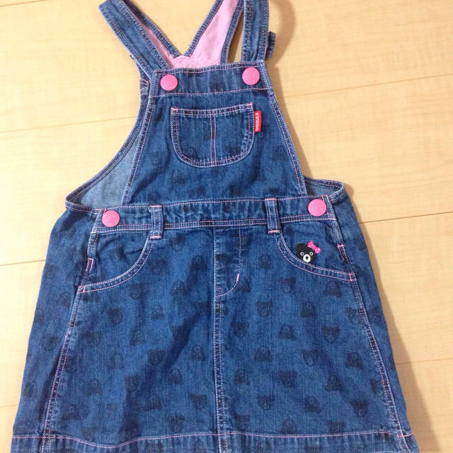 mikihouse(ミキハウス)のミキハウスジャンバースカート キッズ/ベビー/マタニティのキッズ服女の子用(90cm~)(その他)の商品写真