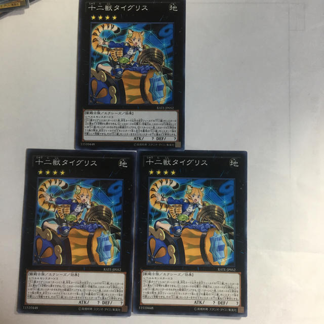 遊戯王(ユウギオウ)の遊戯王 十二獣タイグリス3枚セット エンタメ/ホビーのトレーディングカード(シングルカード)の商品写真