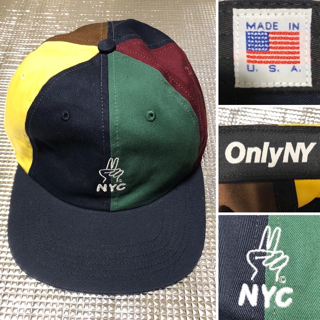 ART VINTAGE(アートヴィンテージ)の大人気❗️USA製 ONLY NY オンリー PEACE キャップ マルチカラー メンズの帽子(キャップ)の商品写真